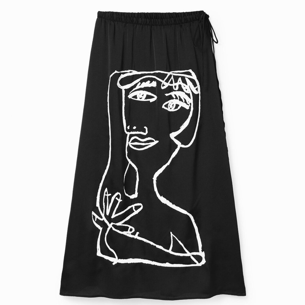 Desigual Arty Face Midi Skirt